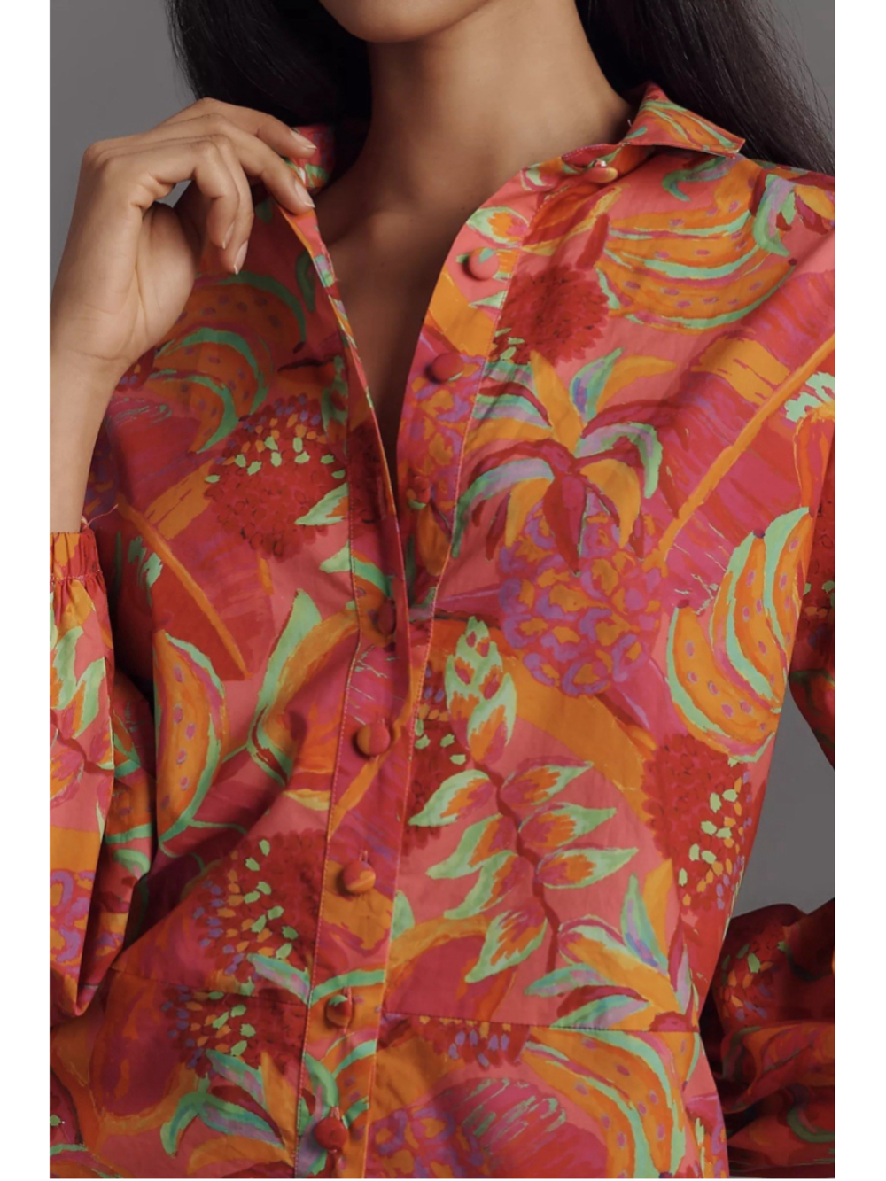 FARM Rio Red Multi-Color Floral Print Romper - Picture 2 of 15